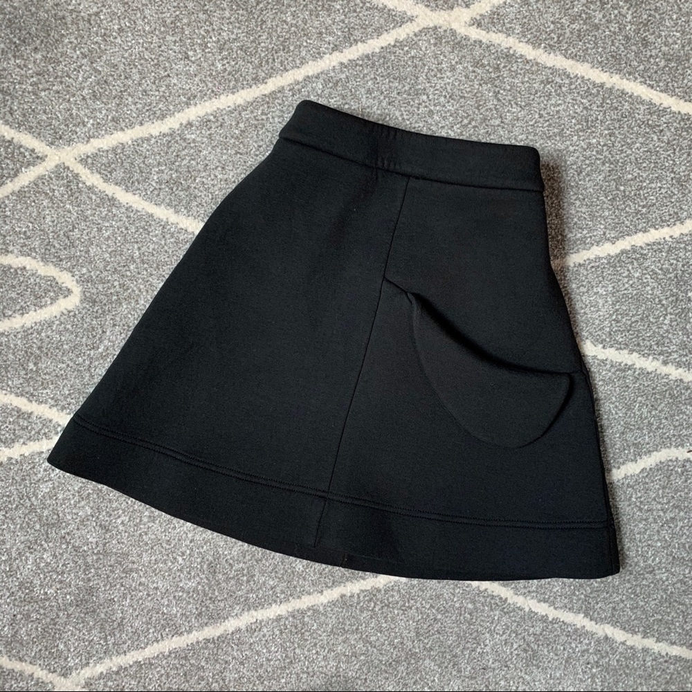 Fraze Black A-line Stretch Skirt with Pocket